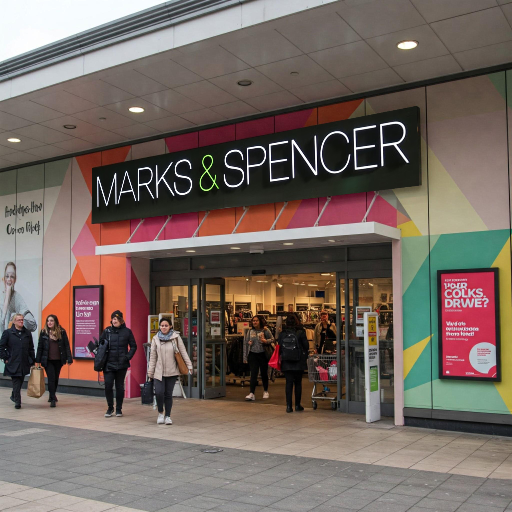 Marks & Spencer store front on OCS Worldwide.